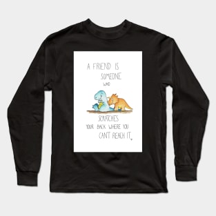 Cute Dinosaurs Friendship Long Sleeve T-Shirt